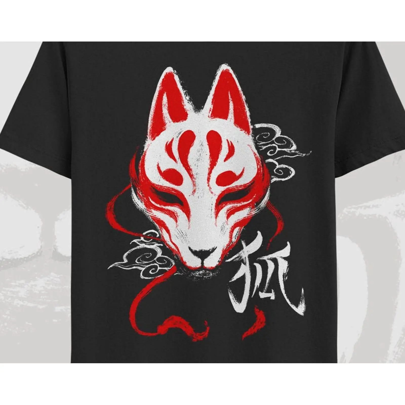 Vintage Fashion In Tokyo - T-shirt masque Kitsune, t-shirt renard japonais,