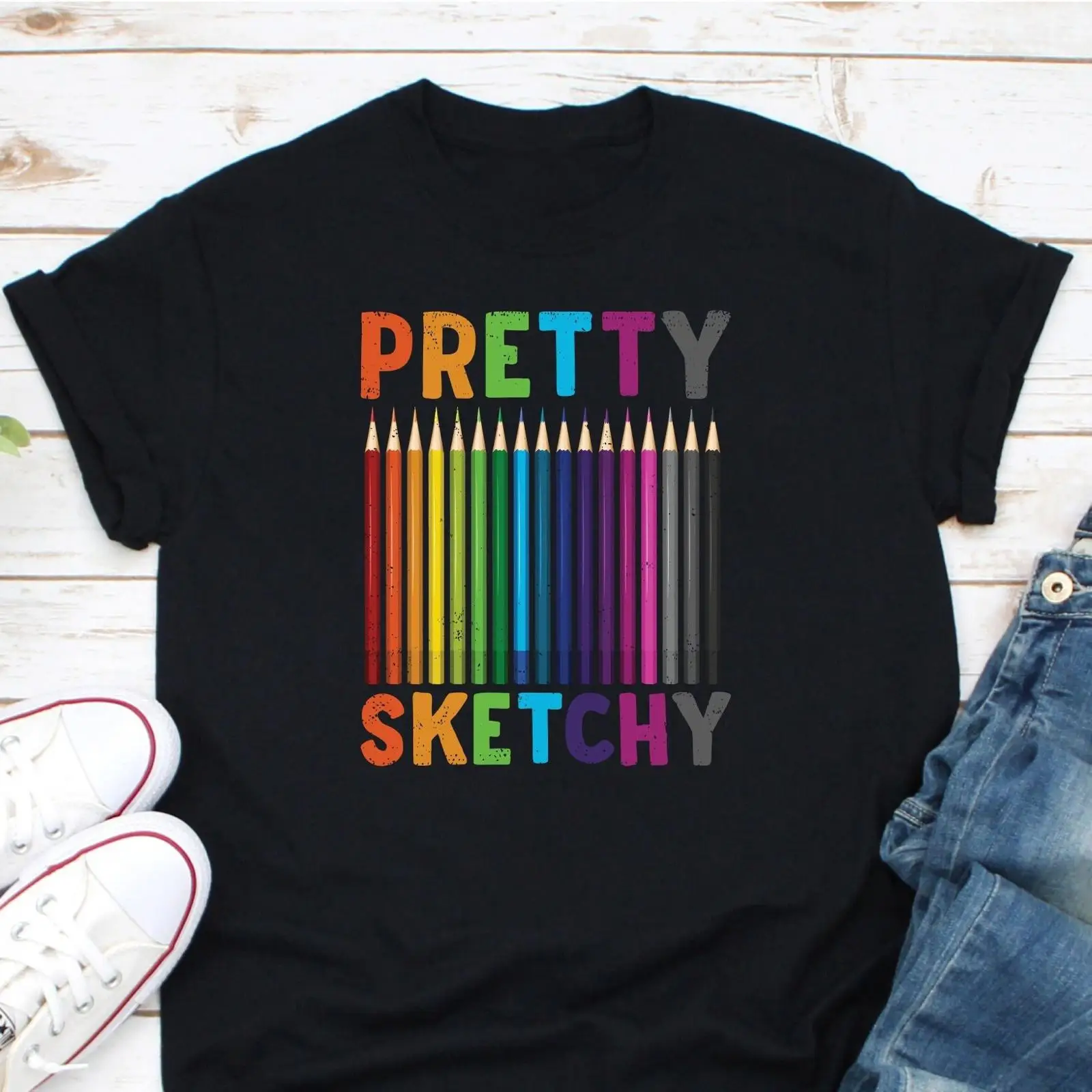 Vintage Fashion Drawings - T-shirt drôle et original avec motif