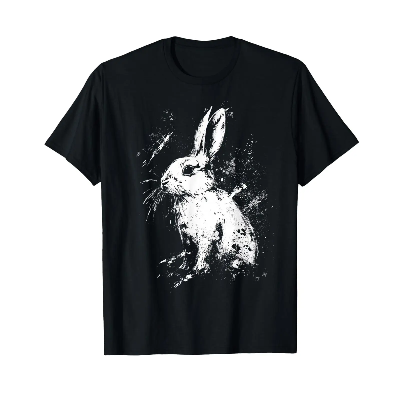 Vintage Fashion Drawings - T-shirt noir vintage avec dessin de