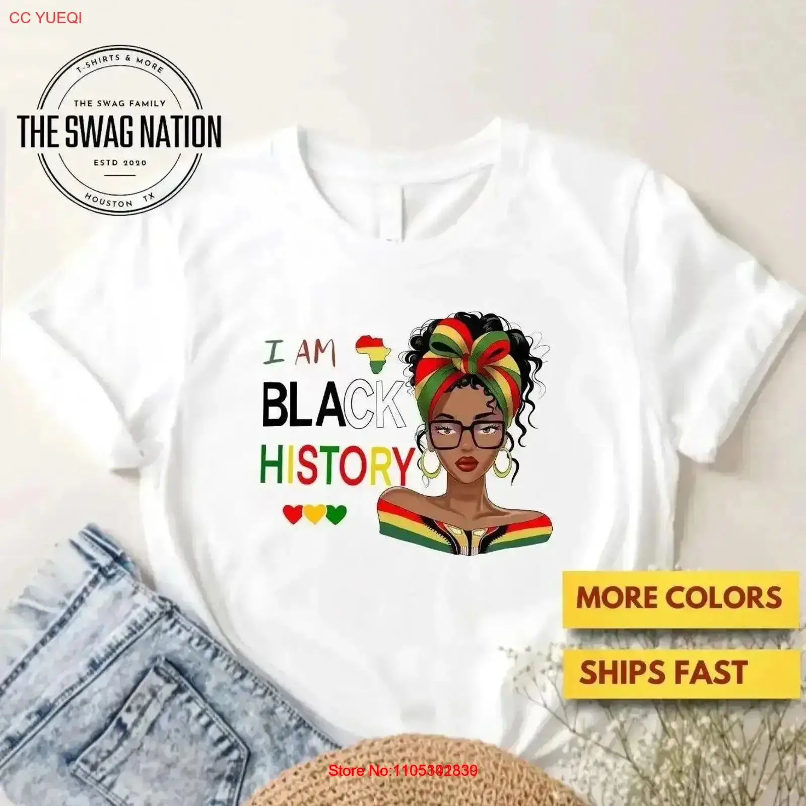 Vintage Fashion History - T-shirt pour femmes et filles afro-américaines