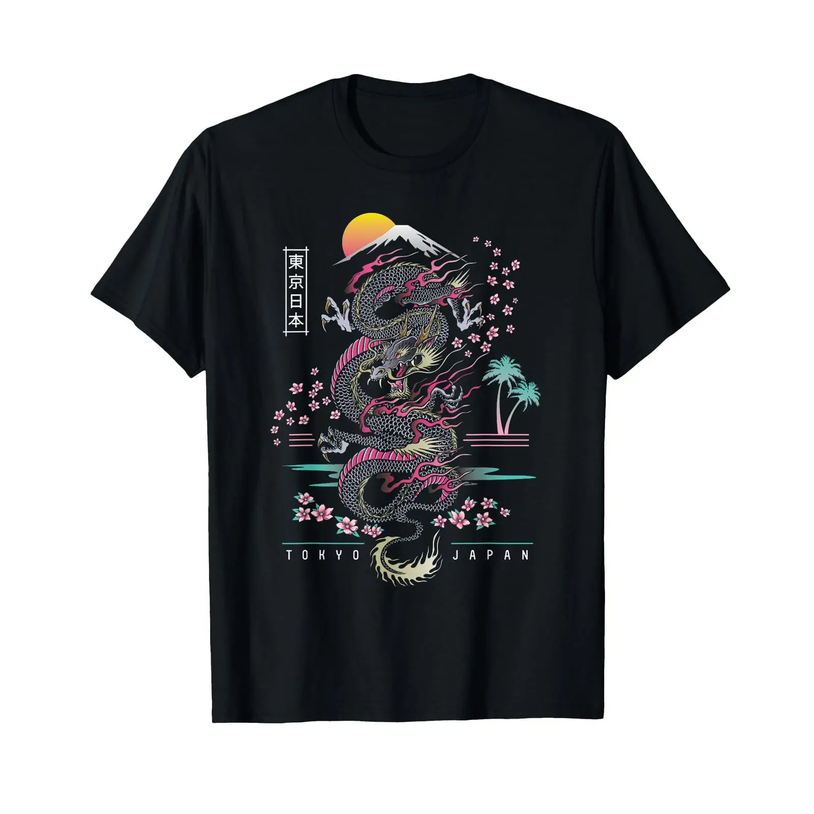 Vintage Fashion In Tokyo - T-shirt japonais Tokyo Dragon, style rétro