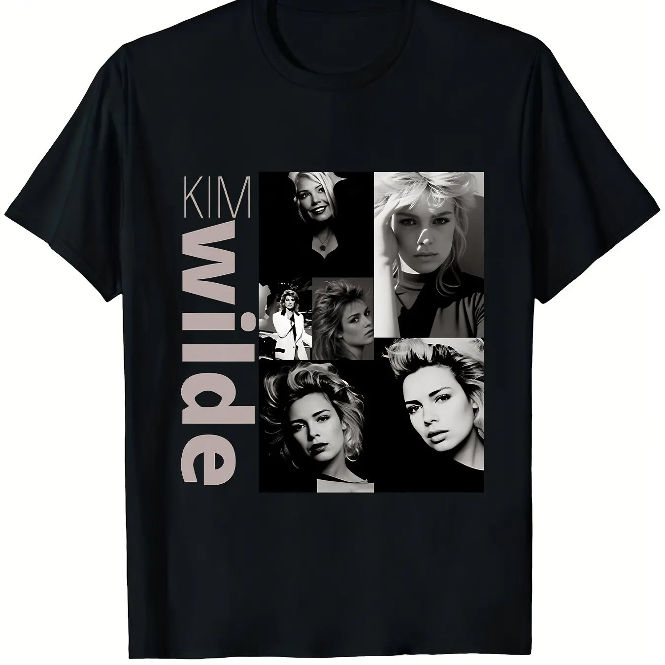 Vintage Fashion Collage - T-shirt graphique vintage Kim Wilde pour