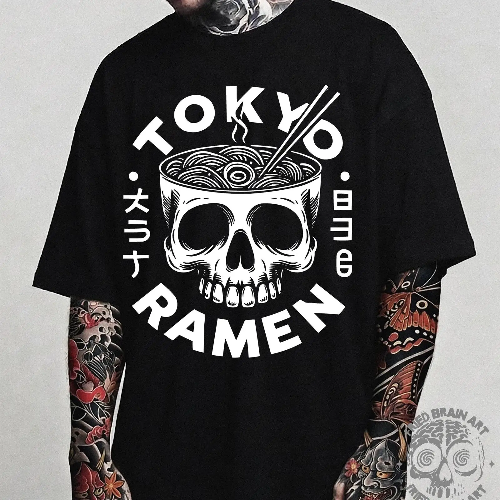 Vintage Fashion In Tokyo - T-shirt Tokyo Skull Ramen pour homme,