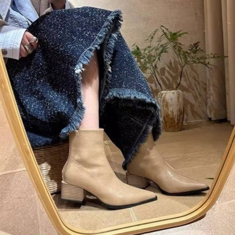 Vintage Fashion Designer - Bottines pour femmes à bout pointu