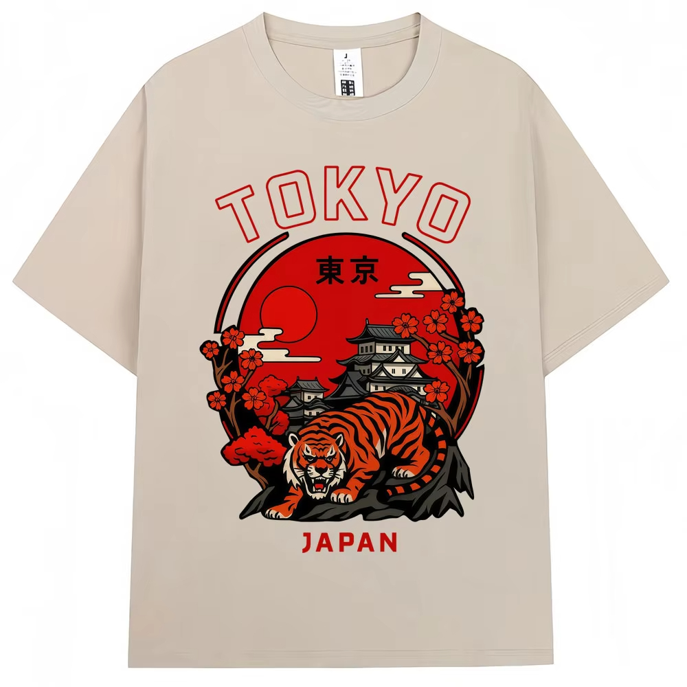 Vintage Fashion In Tokyo - T-shirt graphique japonais style Tokyo Tiger