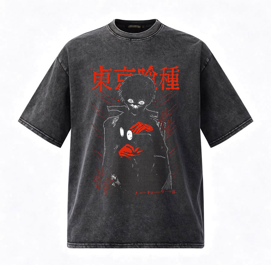 Vintage Fashion In Tokyo - T-shirts vintage délavés Anime Tokyo Ghoul