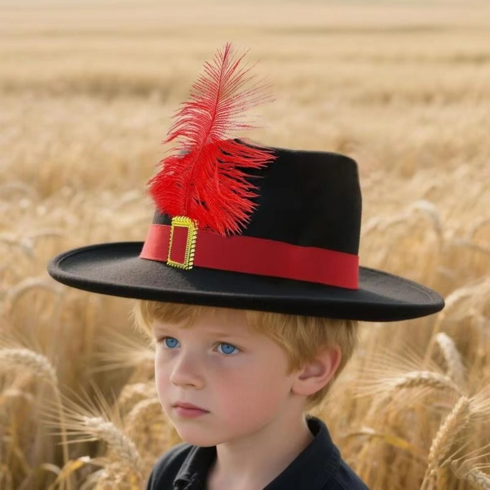 Vintage Fashion Hats - Chapeau haut-de-forme vintage pour enfants, noir