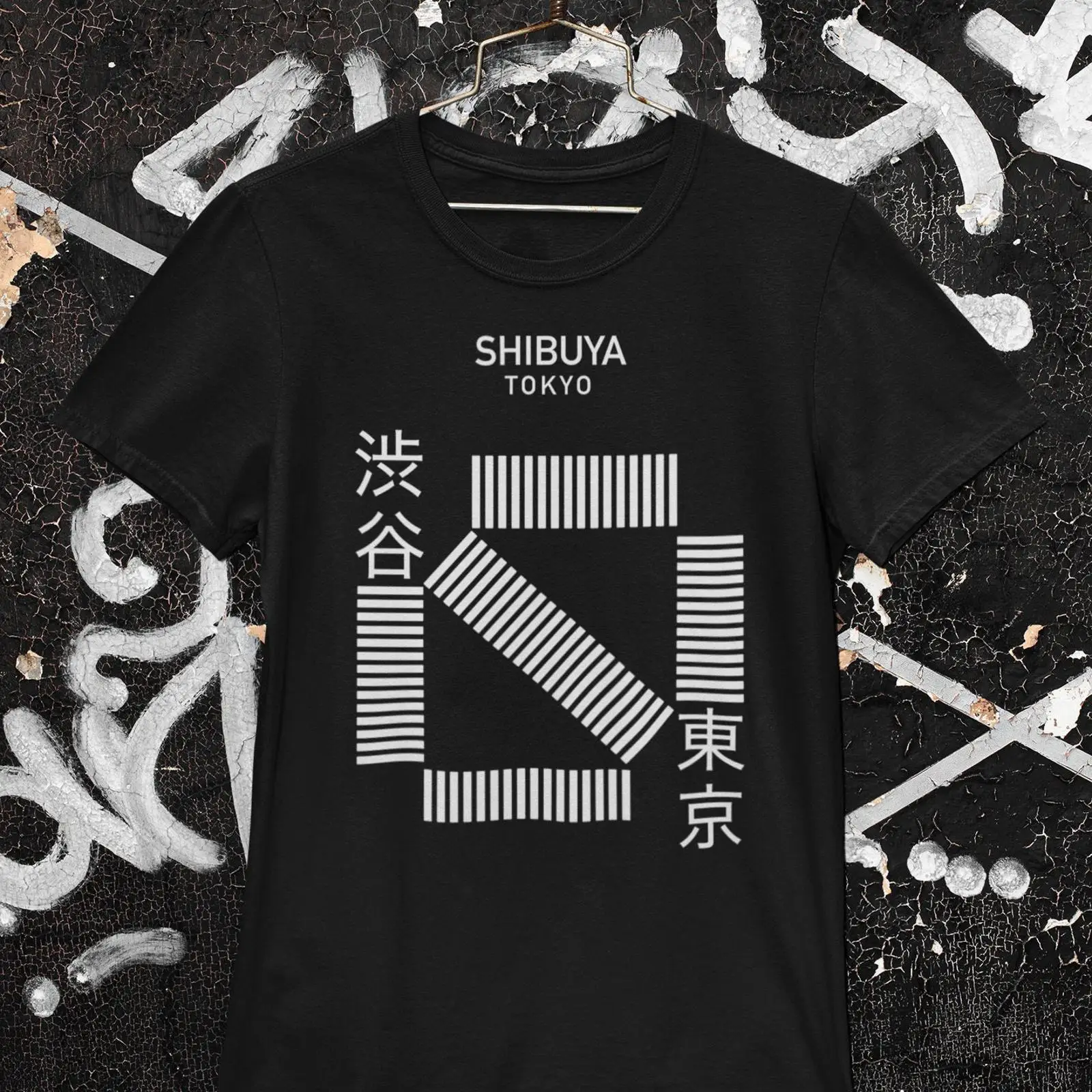 Vintage Fashion In Tokyo - T-shirt minimaliste japonais Shibuya Crossing Tokyo