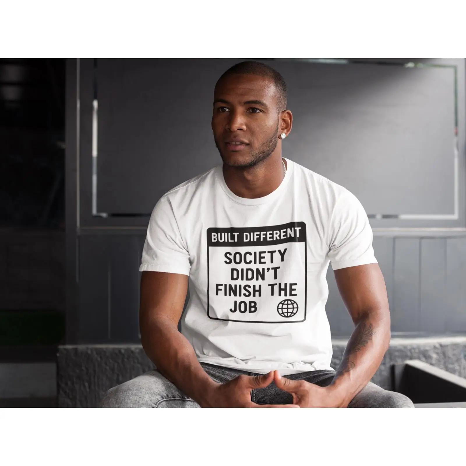 Vintage Fashion Jobs - T-shirt « Société différente construite, travail