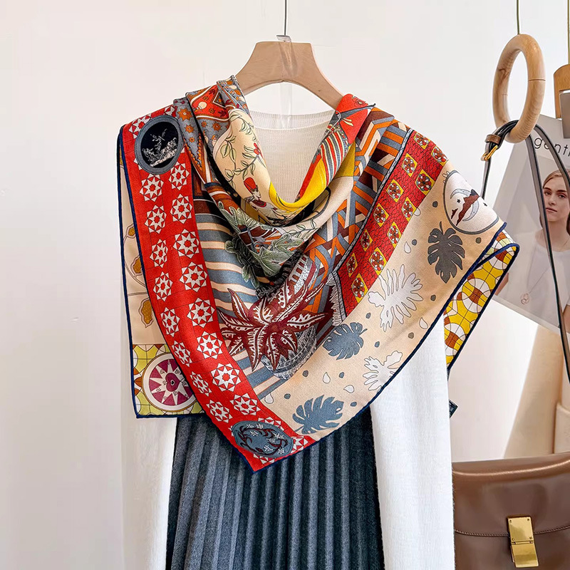 Écharpe 30% Soie de Mûrier 70% - Vintage Fashion Collage avis et prix
