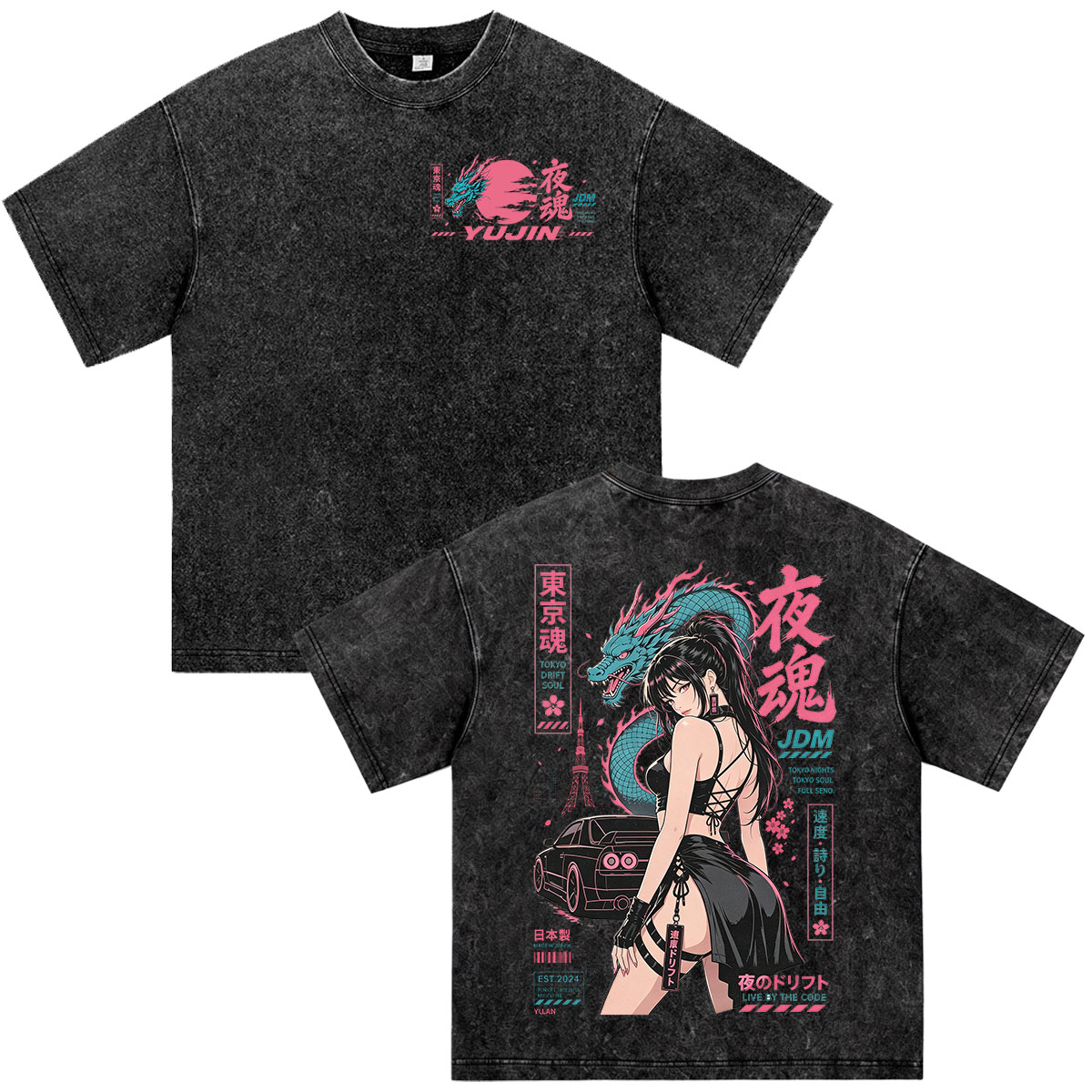 T-shirt vintage délavé à manch - Vintage Fashion In Tokyo avis et prix