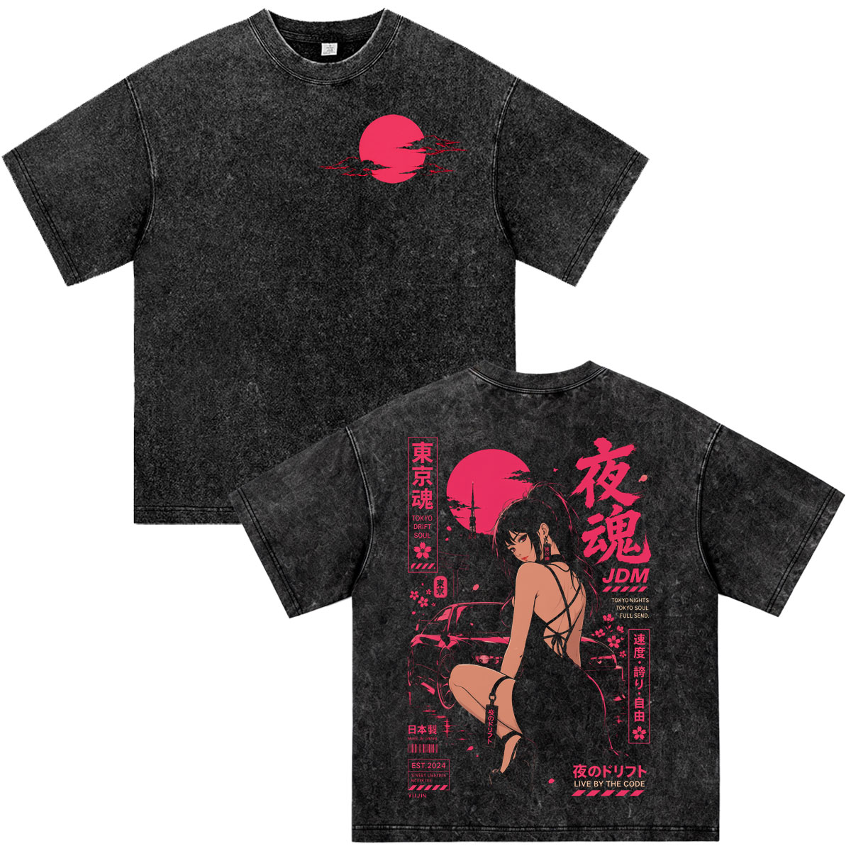 T-shirt vintage délavé à manch - Vintage Fashion In Tokyo avis et prix
