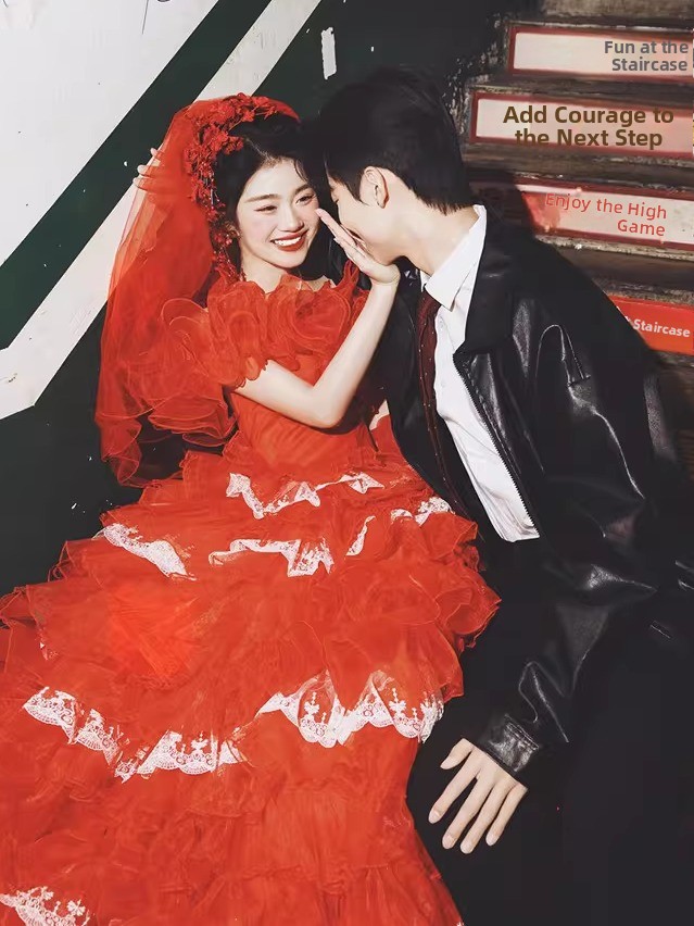 Robe de mariée rouge vintage s - Vintage Fashion Photographers avis et prix