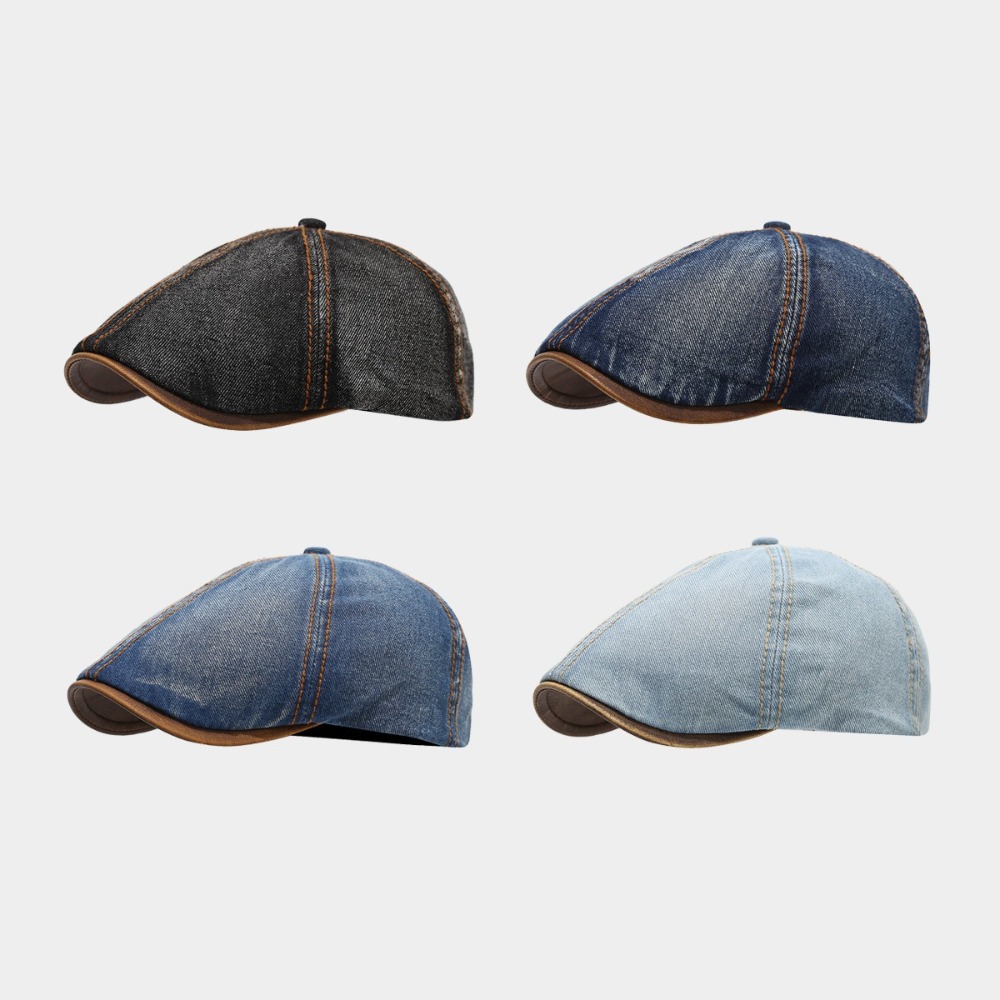 Béret en Denim délavé à la mod - Vintage Fashion Hats avis et prix