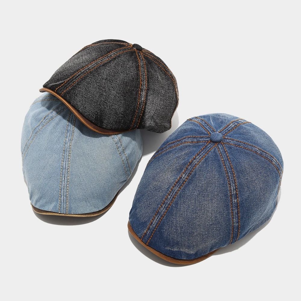 Béret en Denim délavé à la mod - Vintage Fashion Hats avis et prix