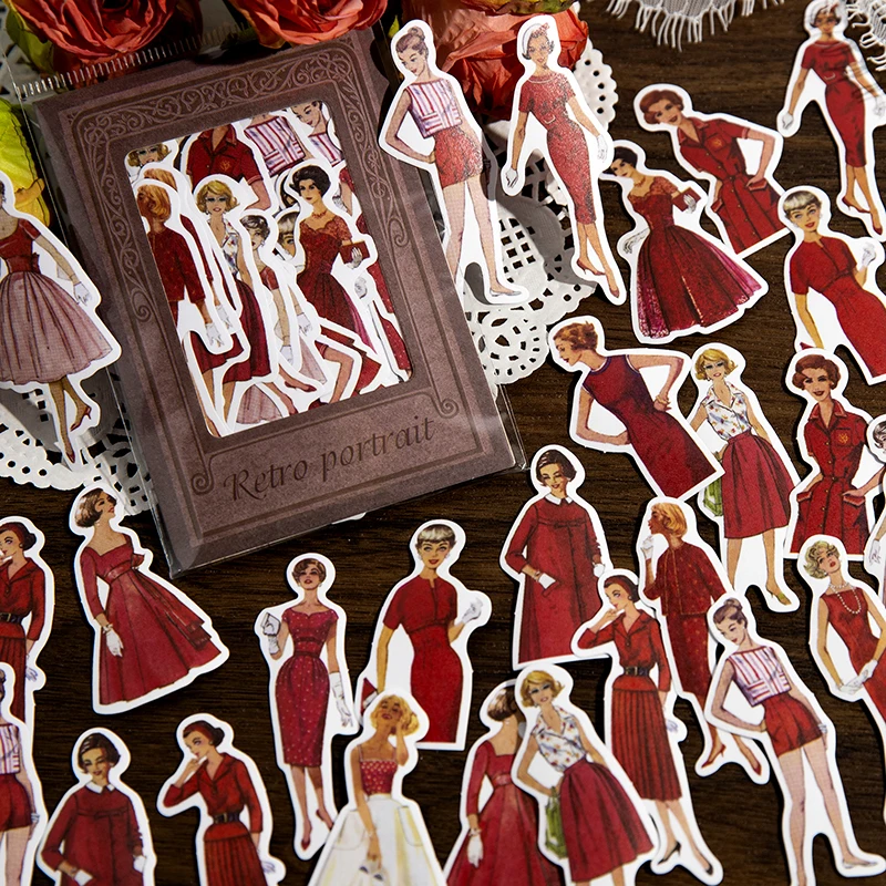 30 autocollants vintage pour d - Vintage Fashion Collage avis et prix