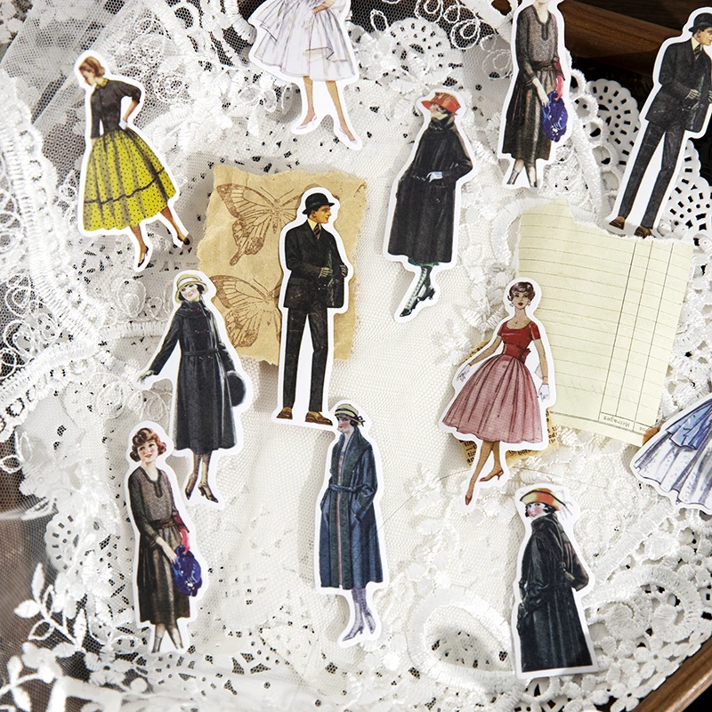30 autocollants vintage pour d - Vintage Fashion Collage avis et prix