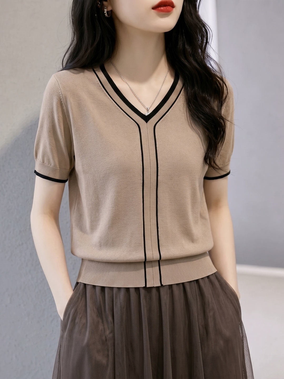 Haut tricoté en soie glacée de - Vintage Fashion Years avis et prix