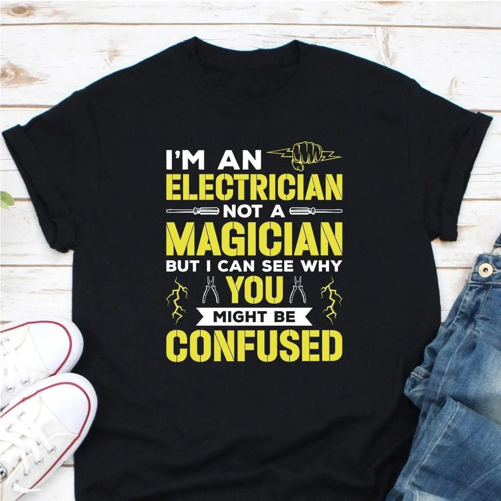 T-shirt drôle « Je suis électr - Vintage Fashion Jobs avis et prix
